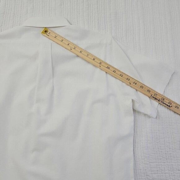 Ralph Lauren Men's M Short Sleeve Button Up Shirt White Textured Old Money EUC - Picture 11 of 14